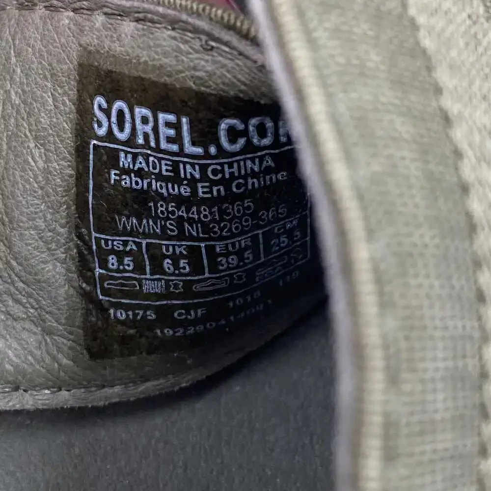 Sorel Green Strappy Wedges | Women’s US 8.5 Synthetic & Leather